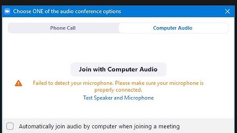 Zoom Troubleshoot Failed to detect your microfon