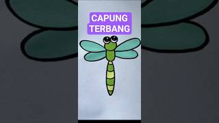 menggambar capung terbang ! #duniasabira #menggambar #mewarnai #capung #youtubeshorts #short