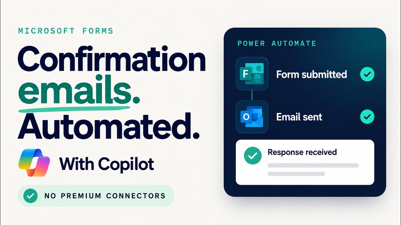 How to send a Microsoft Forms confirmation email with Copilot in Power Automate