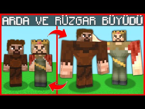 ARDA VE RÜZGAR BÜYÜDÜ KASLI OLDU! 😱 - Minecraft