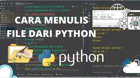 PYTHON TUTORIAL - MENULIS FILE DARI PYTHON ✍️📝 #python #pythonprogramming #pythontutorial