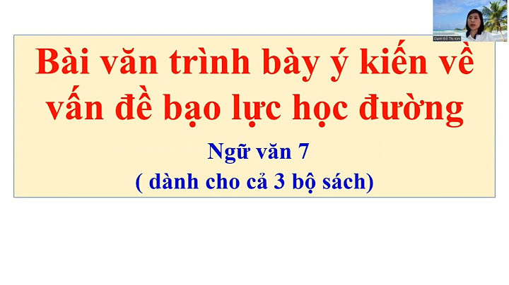 Bạo lực học đường ngữ văn lớp 8