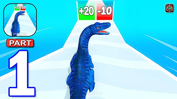 Dinosaur Run: Dino Evolution - Gameplay Walkthrough Part 1 Dino Merge Run Evolution - Android Game