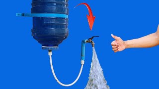 Water pump without electricity! How to fix PVC Low pressure water to Make strong pressure water