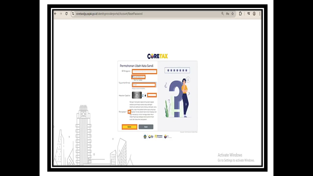 TUTORIAL AKTIVASI CORETAX DAN PEMBUATAN KODE OTORISASI DI CORETAX
