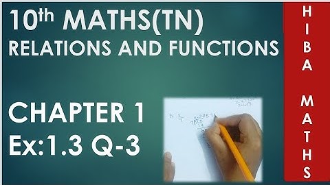10th Maths Ch 1 Ex 1.3 Q.no 3. TN Samacheer.