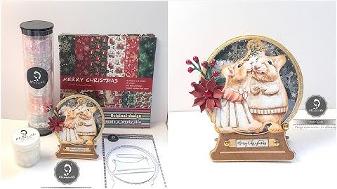 Christmas Embellishment DIY | Snow Globe Tutorial by @isabelgabe1783 #Alinacutle® #AlinaCraft