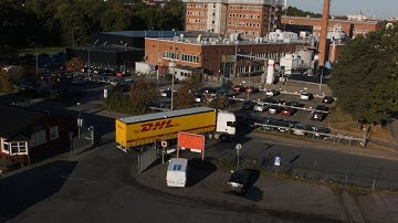 882. Bring terminal Västberga (Logistics terminal) Drone Stock Footage Video