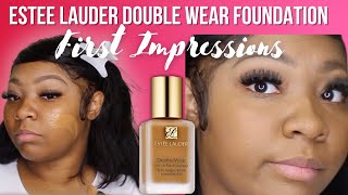 Estee Lauder Double Wear Foundation Try On | Shade Maple 5N 1.5 | First Impressions