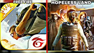 FREE FIRE VS HOPELESS LAND BATTLE ROYALE GAMES COMPARISON | FAMOUS BATTLE ROYALE GAMES