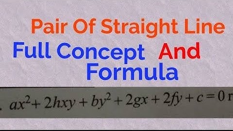 Important  Formulas on Pair of Straight Line 💥Maths-1B 🔥 💯 Important problems