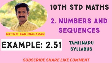 10th Std Maths Example 2.51 Find sum to n terms of the series 5+55+555+....