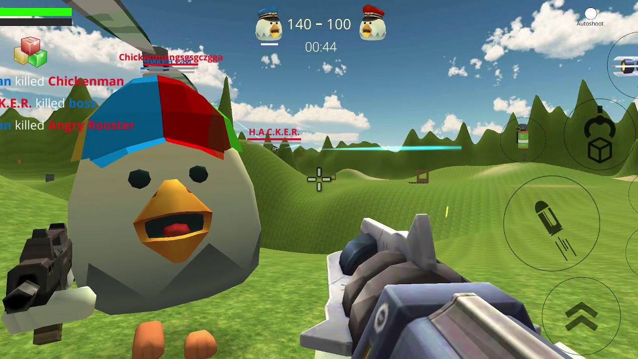 Игру курица чикен ган. Чикен Ган 2.8.0. Курочки стрелялки. Курица с автоматом игра. Chicken Gun игра монстры.