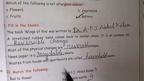 5th std Science Unit-4 Science in Everyday life| Evaluation ANSWERS| TN samacheer class 5|Schoolless