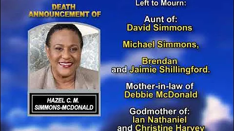 Hazel C  M  Simmons McDonald long