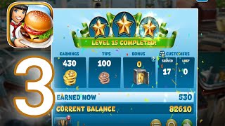 Cooking Fever - Gameplay Walkthrough Part 3 - Fast Food Court Level 11 - 15 Completed (iOS, Android) screenshot 2