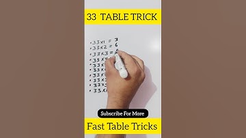 33 ka table trick 🔥| 33   ka pahada| table trick of 33 #table #tabletrick #shortvideo #shorts