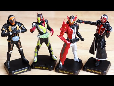 仮面ライダー フィギュアセット 42個 HGガチャ Zero Two and Saber are now available in HG! 400 yen per play
