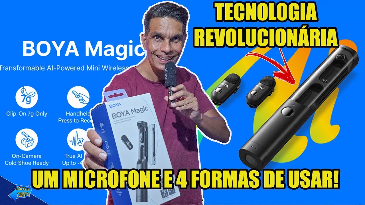 Boya Magic Testei o Microfone que se transforma 4 em 1 Revolucionário!