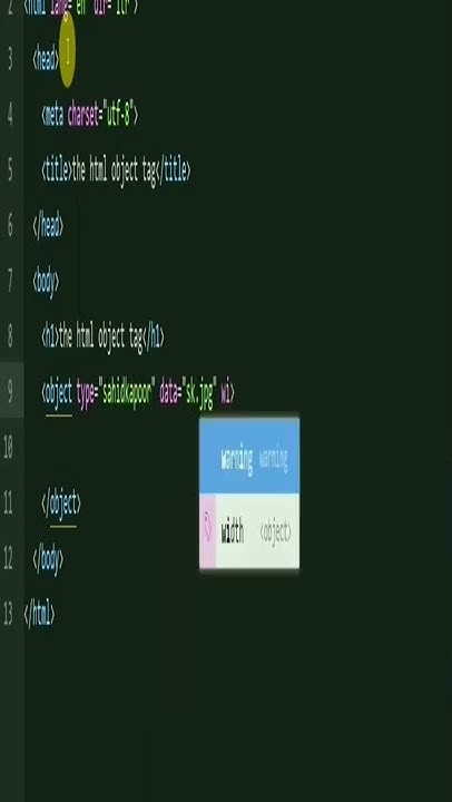 What is HTML object tag? how to display in webpage? - YouTube