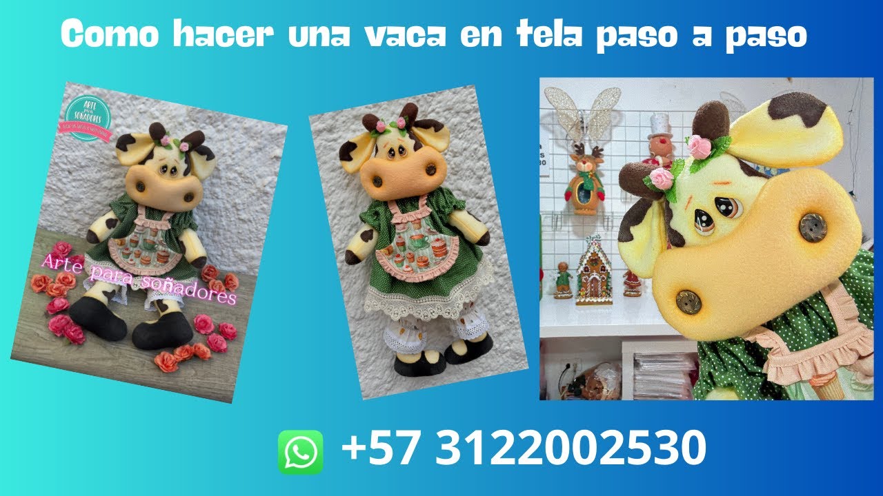 COMO HACER UNA VACA EN TELA PASO A PASO /ARTE PÀRA SOÑADORES