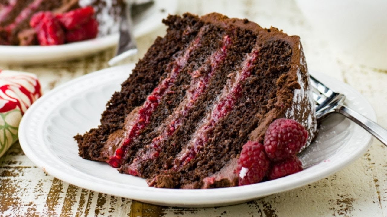 Layered Chocolate Raspberry Cake