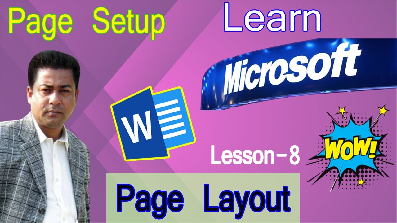 How to set Page Setup Margin Orientation MS Word tutorial in Bangla ...