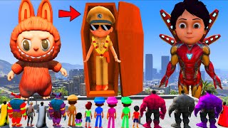 😱Giant Labubu Doll Try To Cool Little Singham In Gta | Shiva Saved Little Singham 😬 screenshot 5