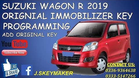 How To Program Suzuki WagonR | IMMOBILIZER REMOTE KEY