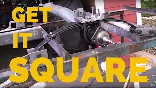 the pile trailer rebuild series e.4  ] squaring the axle!!!