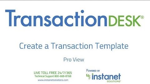 Matrix Transaction Desk Making Transaction Templates