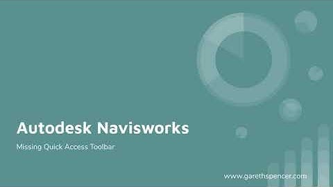 Navisworks Missing Quick Access Toolbar