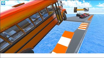 Vintage School Bus - Crash Master 3D Android Gameplay Level 45,46,47,48,49,50,51