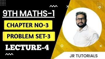 9th Maths-1 | Chapter No 3 | Polynomials | Problem Set-3 | Lecture 4 |