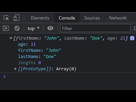 JS Tips || Store key value pairs in arrays. - YouTube