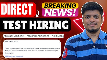 🔥AntStack Direct Test Hiring | No Resume Shortlisting | Live Test | Off-Campus Drive 2026, 2025-2021