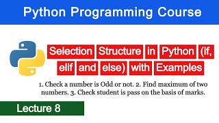 Celebrity Selection Structure in Python -if elif else statement in Python -Python Programming Course-Lecture 8 Profile