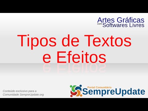 Curso online Artes Gráficas com Softwares Livres – Tipos de Textos e Efeitos