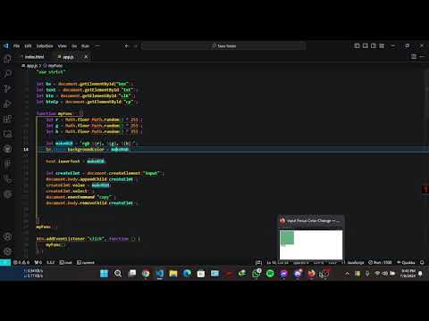 how to GENERATE Random RGB color in JavaScript with copy button