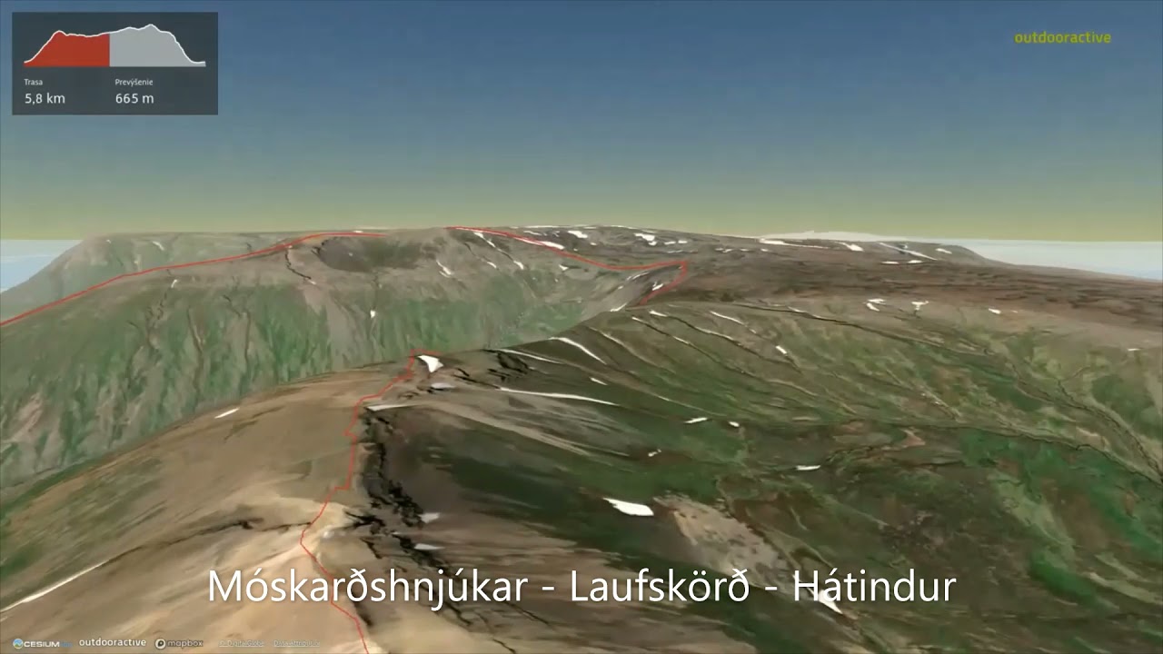 Móskarðshnjúkar - Laufskörð – Hátindur ∆ hiking trails ∆ 3d-trail.com/iceland/ — Móskarðshnjúkar — video poster