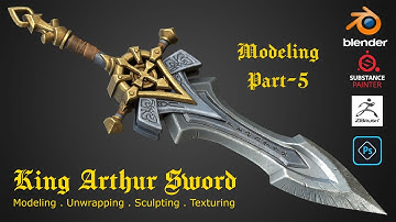 Game Ready Sword Modeling And Texturing | Part 05 | Blender | Substance Painter | Zbrush