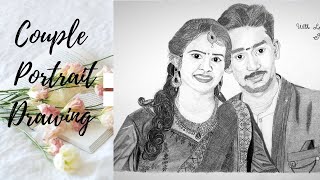 Beautiful Couple Drawing With pencil..|| Couple Portrait || #videos #art #artist #couples #trending