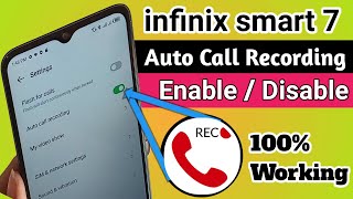 infinix smart 7 Auto call Recording Enable screenshot 5