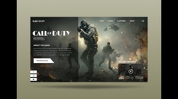 Call of Duty Game Website UI Design With Figma