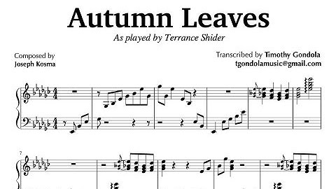Thumbnail of Terrance Shider| Autumn Leaves (Transcription)