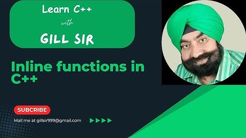 inline function in C++ by Satpal Singh Gill