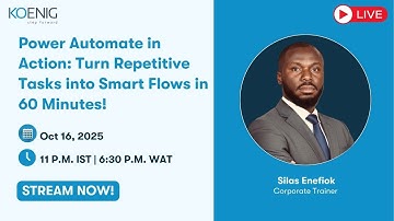 Power Automate in Action: Turn Repetitive Tasks into Smart Flows in 60 Minutes!