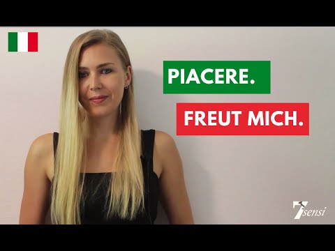 Piacere di conoscerti - Freut mich, dich kennenzulernen | Italienisch für Anfänger