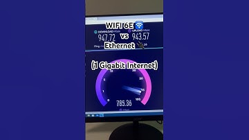 WIFI 6E vs Ethernet (1 Gigabit Internet) #shorts #speedtest #wifi6e #gigabit #internetspeedtest #pc