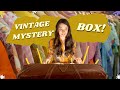 It&#39;s a VINTAGE CLOTHING mystery box! | Unboxing, try-on haul, and styling tips